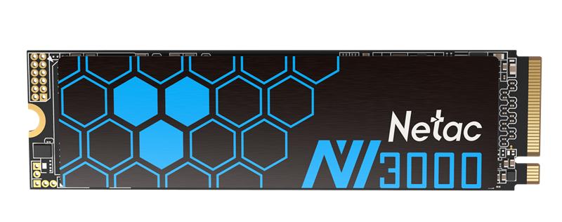 SSD накопитель Netac SSD NV3000 500GB PCIe 3 x4 M.2 2280 NVMe 3D NAND, R/W up to 3100/2100MB/s, IOPS(R4K) 200K/150K, TBW 300TB, with heat sink, 5y wty, NT01NV3000-500-E4X