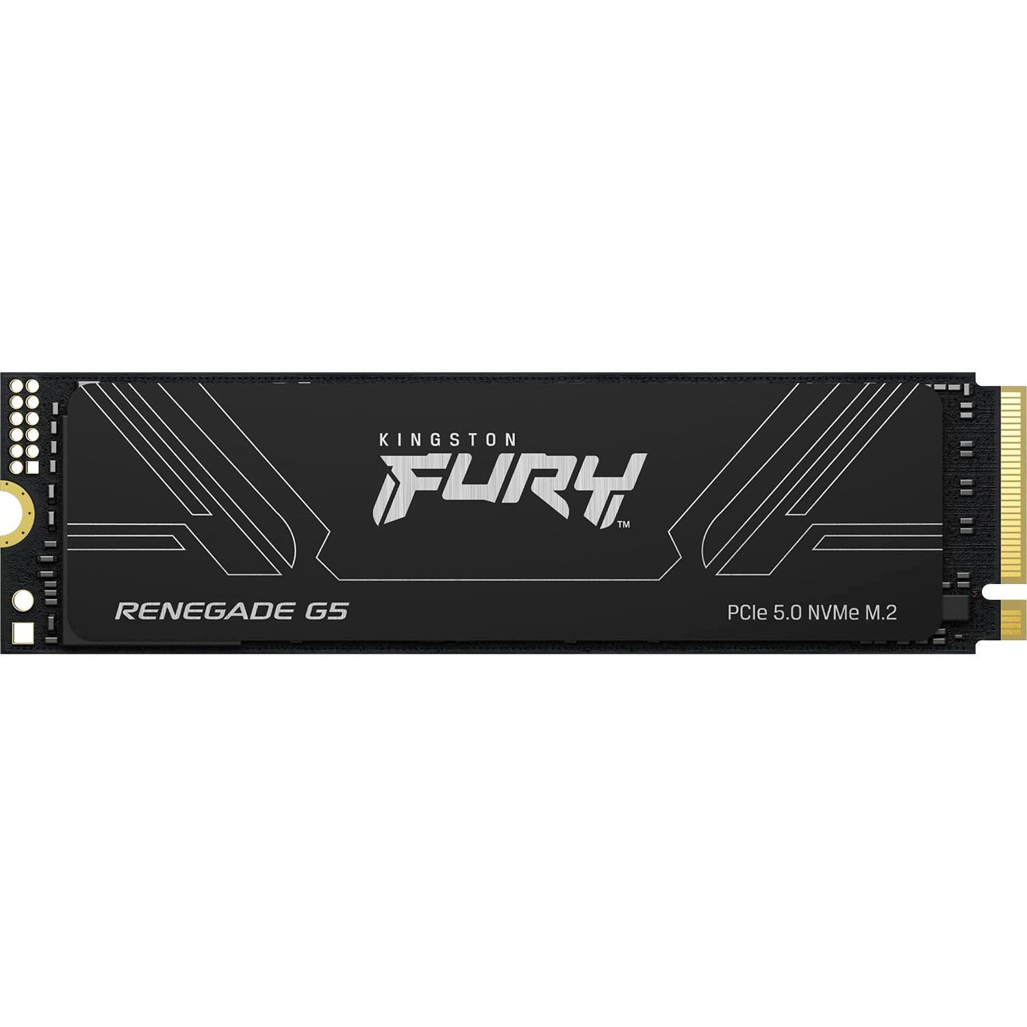 Твердотельный накопитель/ Kingston SSD Fury Renegade, 1024GB, M.2(22x80mm), NVMe, PCIe 5.0 x4, 3D TLC, R/W 14200/11000MB/s, IOPs 2 200 000/2 150 000, TBW 1000, DWPD 0.5 (60 мес), SFYR2S/1T0
