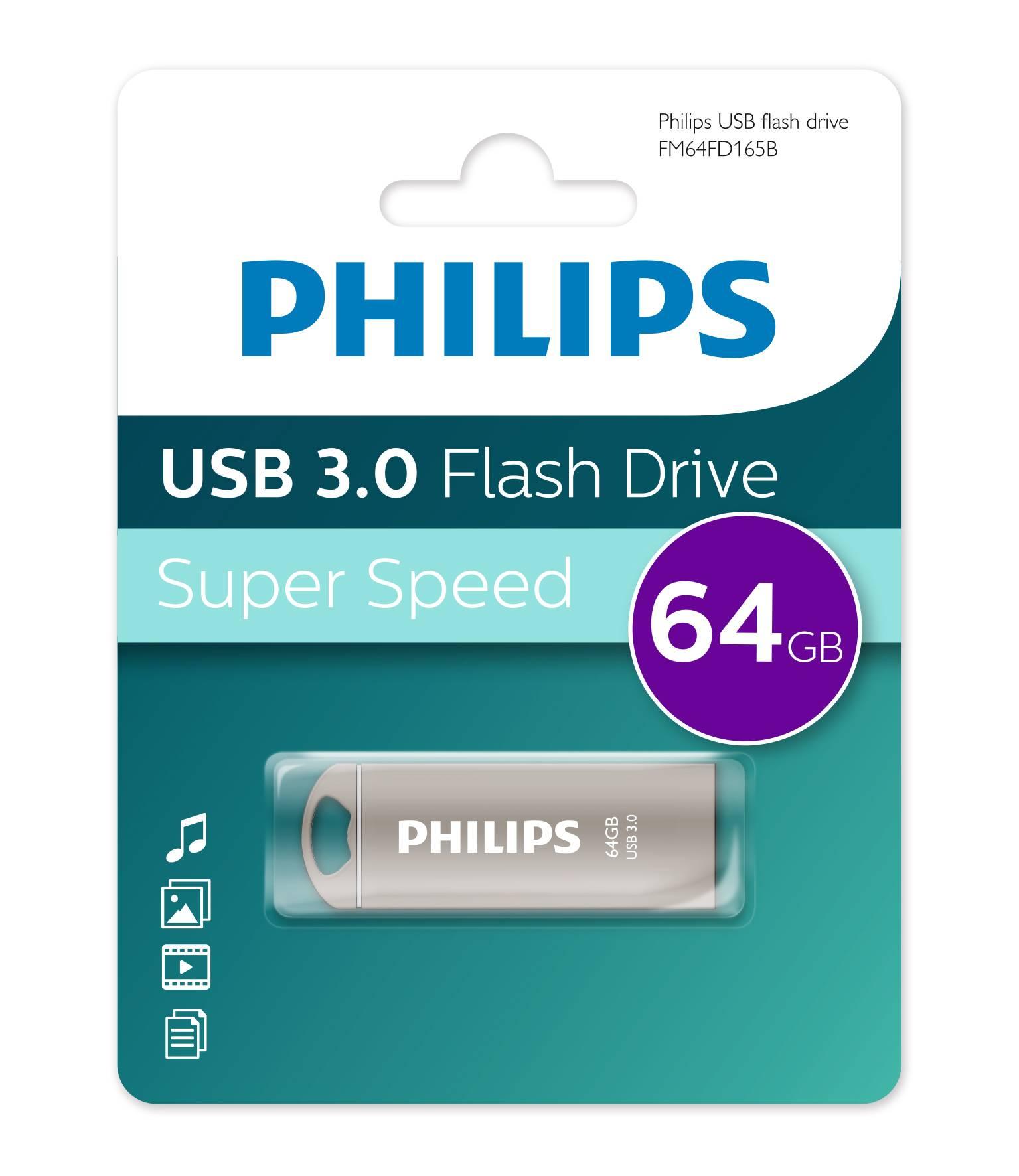 Флеш накопитель 64GB PHILIPS IRON 3.0 64GB, USB 3.0, FM64FD165B/97