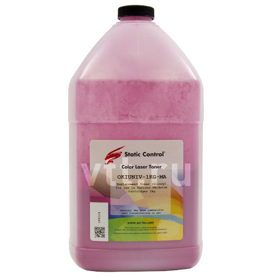 Тонер Static Control Универсальный для Oki C3300N/5500, M, 1 кг, флакон, OKIUNIV-1KG-MA