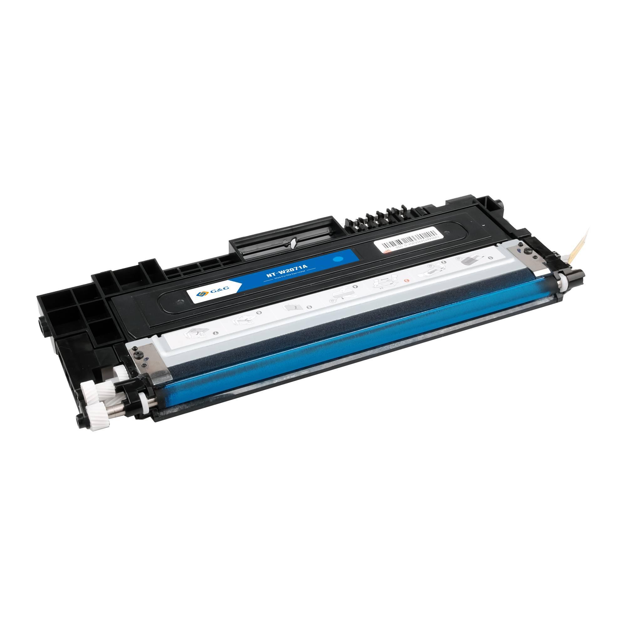 Тонер-картридж G&G, аналог HP W2071A/117A синий 0.7k с чипом, NT-PH2071C-B-V3-UP-S1
