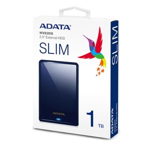 Жесткий диск внешний/ Portable HDD 1TB ADATA HV620S (Blue), USB 3.2 Gen1, 115x78x11.5mm, 152g /3 года/, AHV620S-1TU31-CBL
