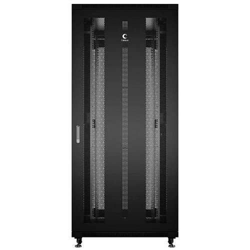 Cabeus ND-05C-42U80/100-BK Шкаф монтажный телекоммуникационный 19" напольный для распределительного и серверного оборудования 42U 800x1000x2055mm (ШхГхВ) передняя и задняя перфорированные двери, ручка
