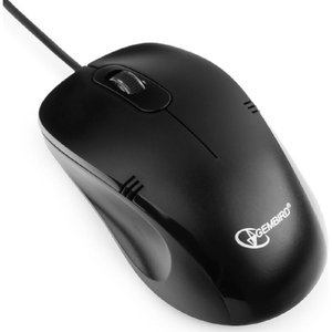 Gembird MOP-100 Black {Мышь, USB, черный, 3 кнопки,  1000 DPI, кабель 1.5м}