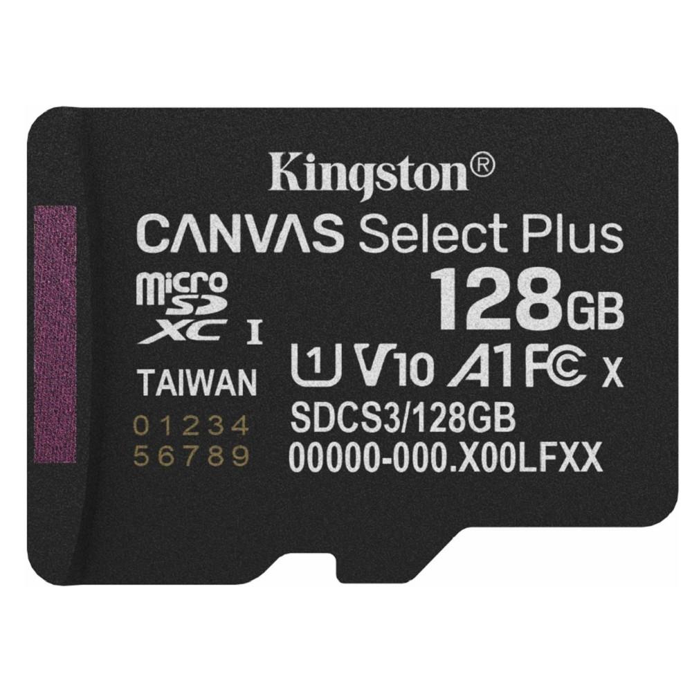 Micro SecureDigital 128GB Kingston Canvas Select Plus Gen3 150MB/s A1, без адаптера [SDCS3/128GBSP]