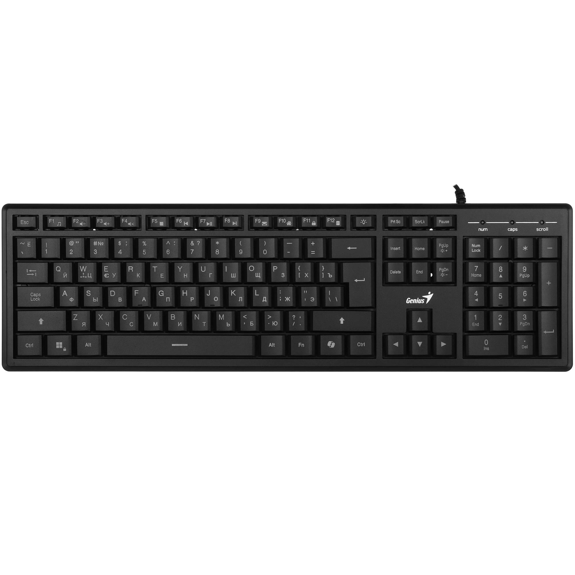 Клавиатура Genius SlimStar 820, {Черный, проводная, USB, 104 клавиши} [31310055402]