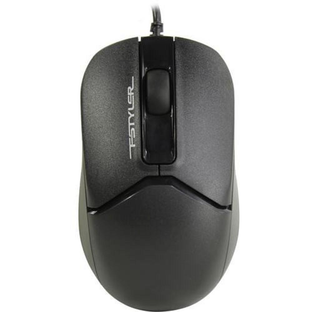 Мышь A4Tech Fstyler FM12 черный оптическая (1200dpi) USB (3but), FM12 BLACK