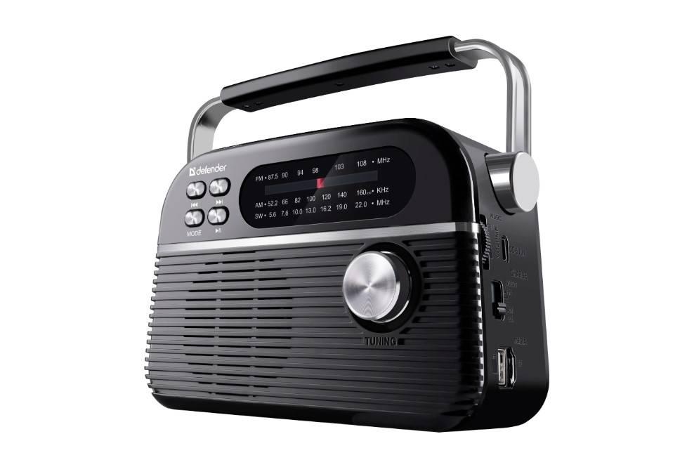 Defender Радиоприёмник Vega 5Вт FM/AM/SW/BT/USB/TF/1200мАч, 65179
