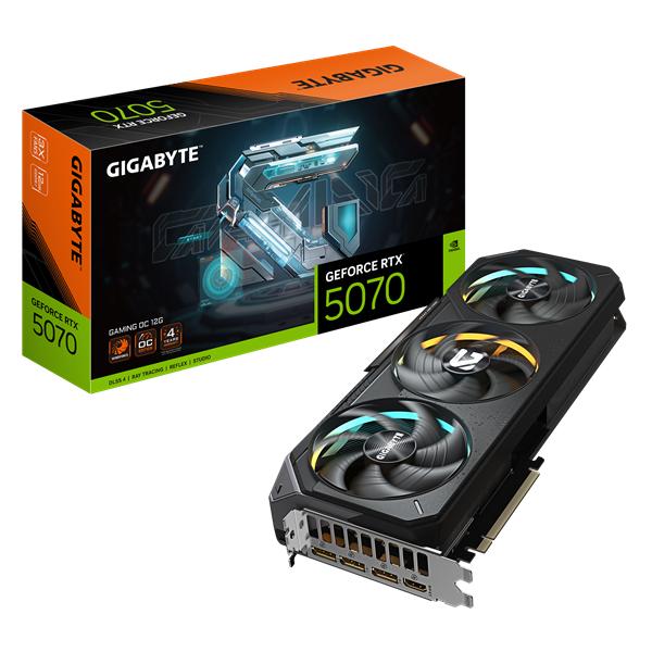 Видеокарта GIGABYTE RTX5070 GAMING OC 12G//RTX5070, HDMI*1, DP*3, 12G,D7, GV-N5070GAMING OC-12GD