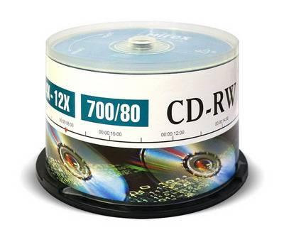 Диск CD-RW Mirex 700 Mb, 12х, Cake Box (50), (50/300), UL121002A8B