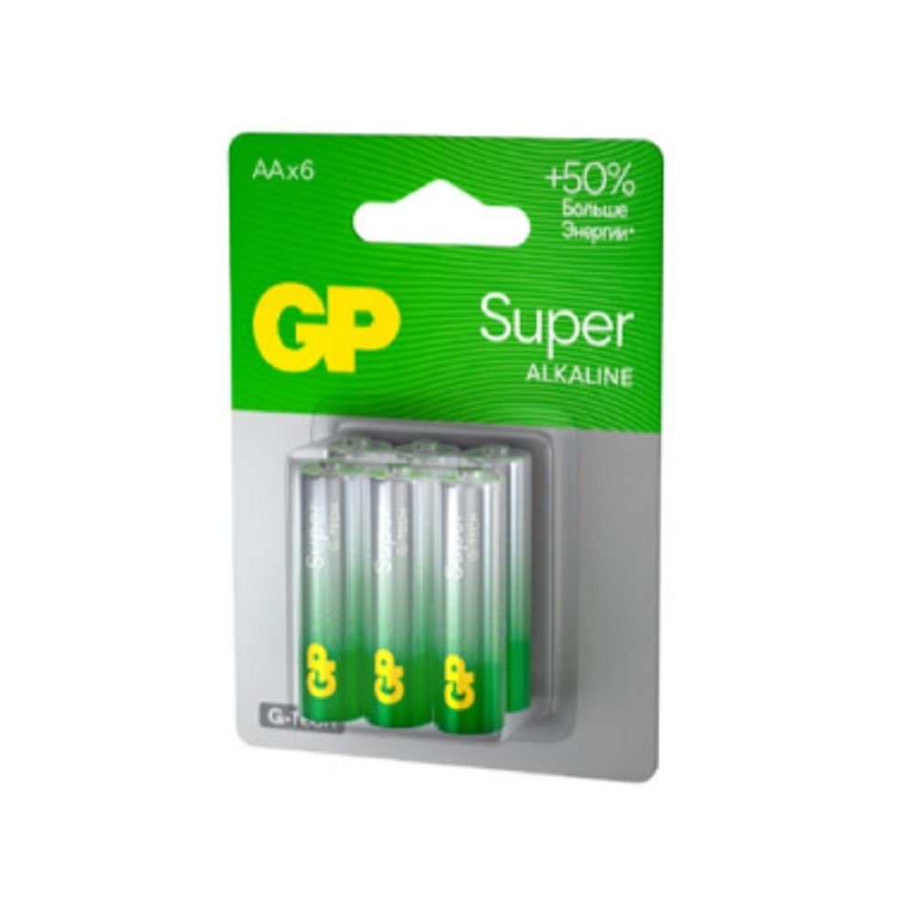 GP 15AA21-2CRSBC6 36/720 Super Alkaline G-Tech (6 шт. в уп-ке), 4891199227622