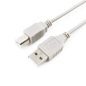Cablexpert Кабель USB2.0 AM/BM, медь, Pro, 4.5м, серый, пакет (CC-USB2-AMBM-15-N)