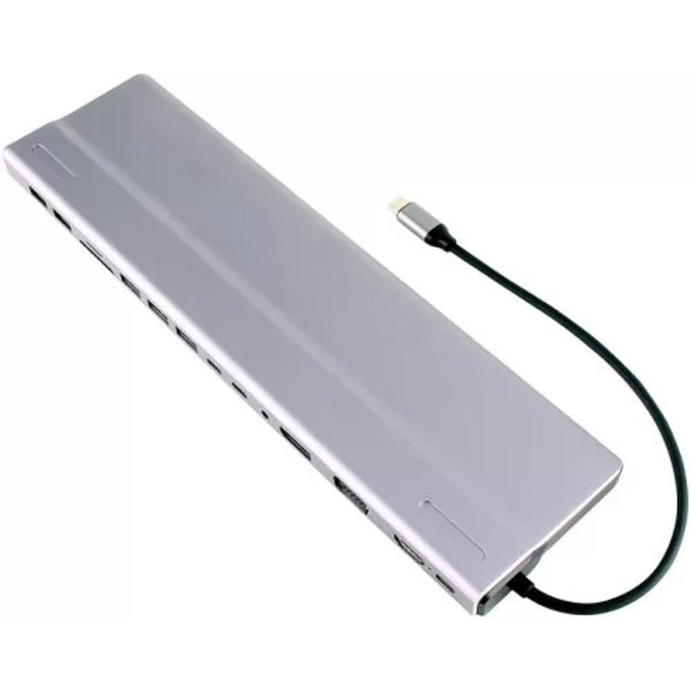 VCOM CU4703  Адаптер TypeC -->3*USB3.0+2*USB2.0+VGA+RJ45+SD+TF+AUD+HDMI+DP+2*USB3.1 Data+PD[4895182217294]