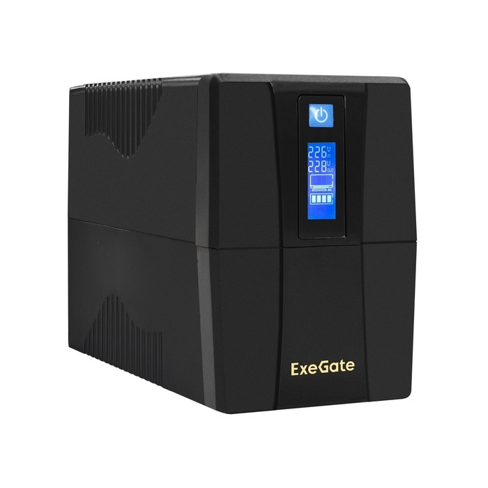Exegate EX299501RUS ИБП ExeGate Smart LB-850.LCD.AVR.4C13.USB (850VA/510W, LCD, AVR, 4*C13, USB, батарея 12V 9Ah, Black)