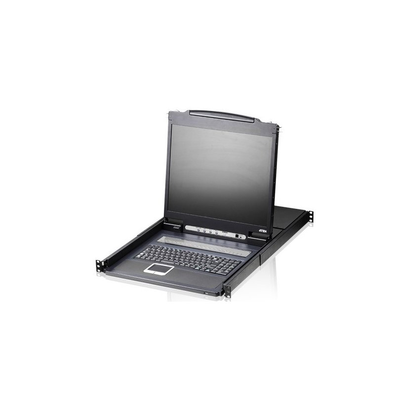8-портовый KVM-переключатель с ЖК-дисплеем  19'' Slideaway/ SINGLE RAIL 8P PS/2-USB LCDKVM 19INCH, CL1308NR