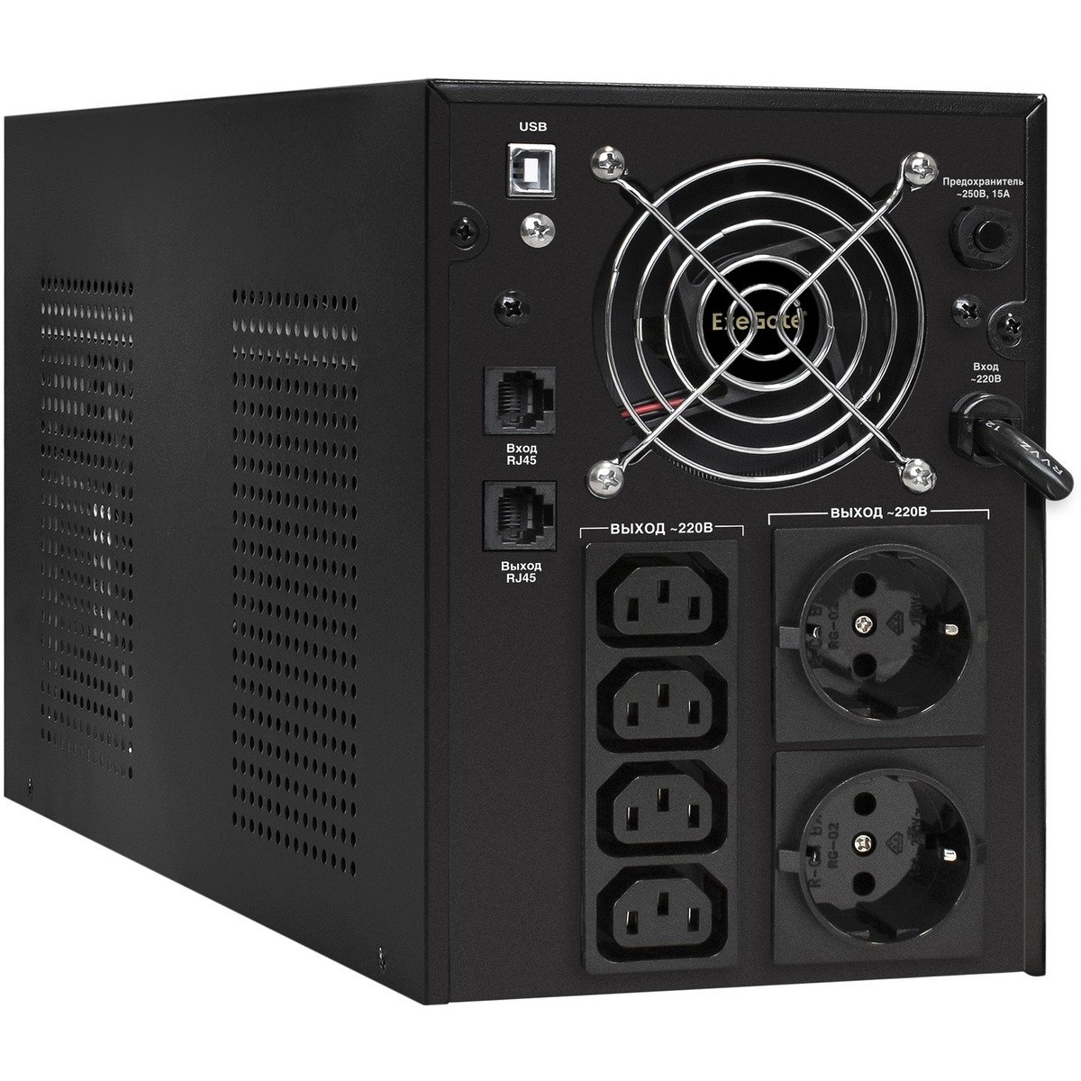 Exegate EX292615RUS ИБП ExeGate SpecialPro UNB-3000.LED.AVR.2SH.4C13.RJ.USB <3000VA/1800W,LED, AVR,2*Schuko+4*C13,RJ45/11,USB, металлический корпус, Black>