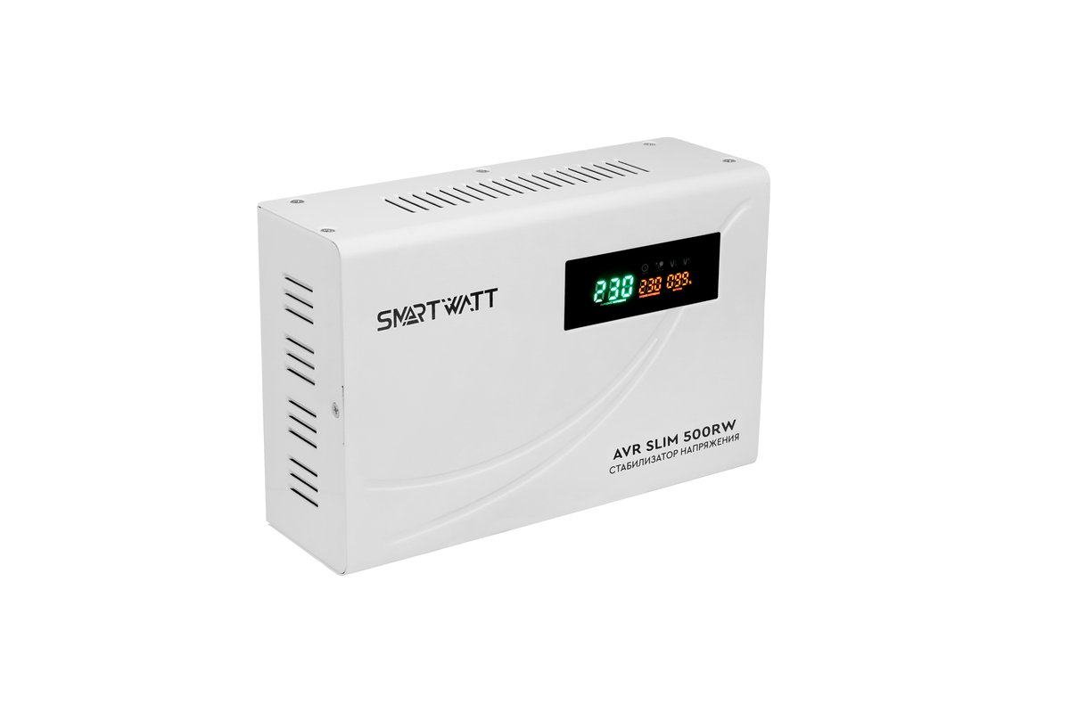 Настенный стабилизатор напряжения SMARTWATT AVR SLIM 500RW, 4512020310002