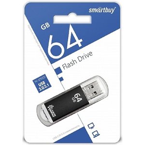 Smartbuy USB Drive 64Gb V-Cut Black SB64GBVC-K3