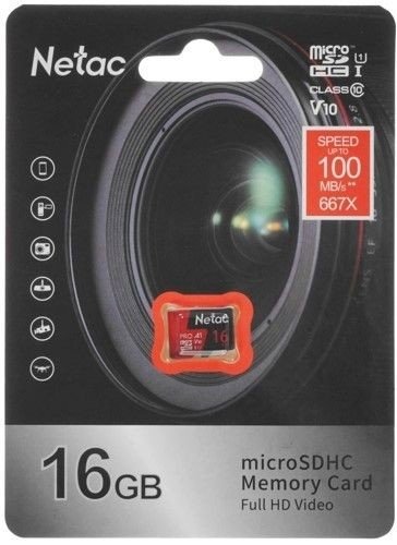 Micro SecureDigital 16GB Netac MicroSD P500 Extreme Pro Retail version card only [NT02P500PRO-016G-S]