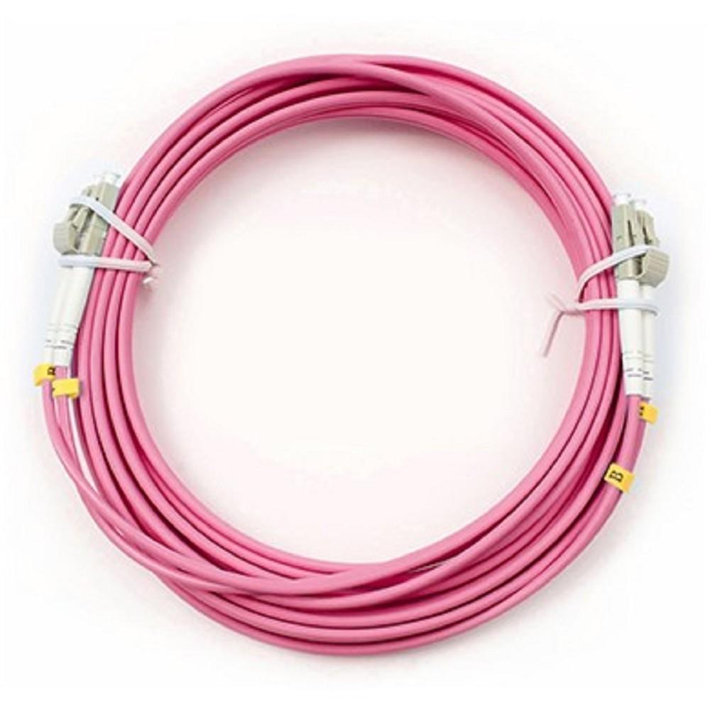 Cabeus FOP-50-OM4-LC-LC-5m Коммутационный шнур оптический Tight Buffer, Duplex LC/LC (UPC/UPC), OM4 50/125, LSZH, O 3мм, 5м, цвет: розовый, (FOP-50-OM4-LC-LC-5m)