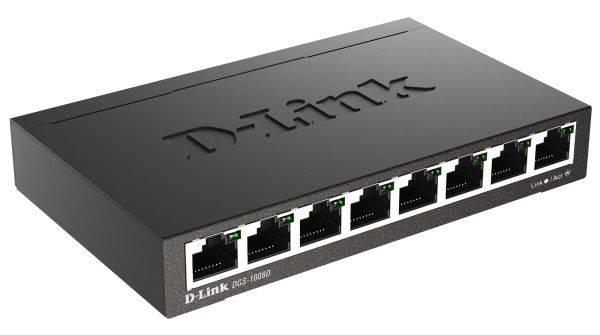 D-Link DGS-1008D/R1A Неуправляемый коммутатор с 8 портами 10/100/1000Base-T