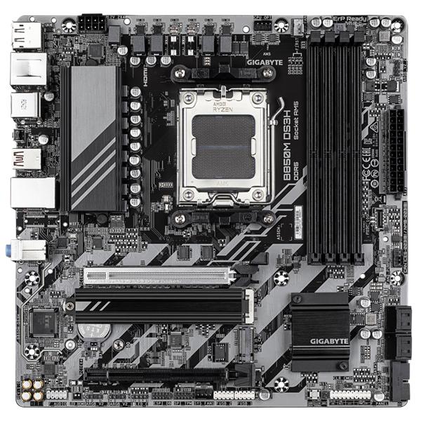 Материнская плата GIGABYTE B850M DS3H, AM5, B850, 4*DDR5, 4*SATA, 2*M.2, 3*USB 3.2, 4*USB 2.0, Type-C, 1*PCIx16, 1*PCIx1, 2*DP+HDMI, mATX