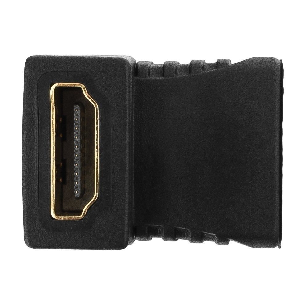 Gembird Переходник HDMI-HDMI  19F/19F, угловой, золотые разъемы, пакет [A-HDMI-FFL]