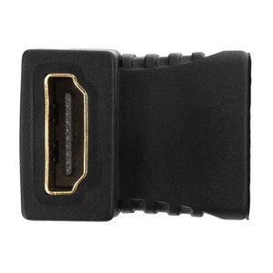 Gembird Переходник HDMI-HDMI  19F/19F, угловой, золотые разъемы, пакет [A-HDMI-FFL]