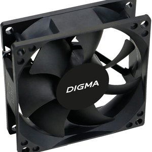 Вентилятор Digma DFan-80 80мм черный 3-pin 4-pin (Molex)  Ret, DFAN-80