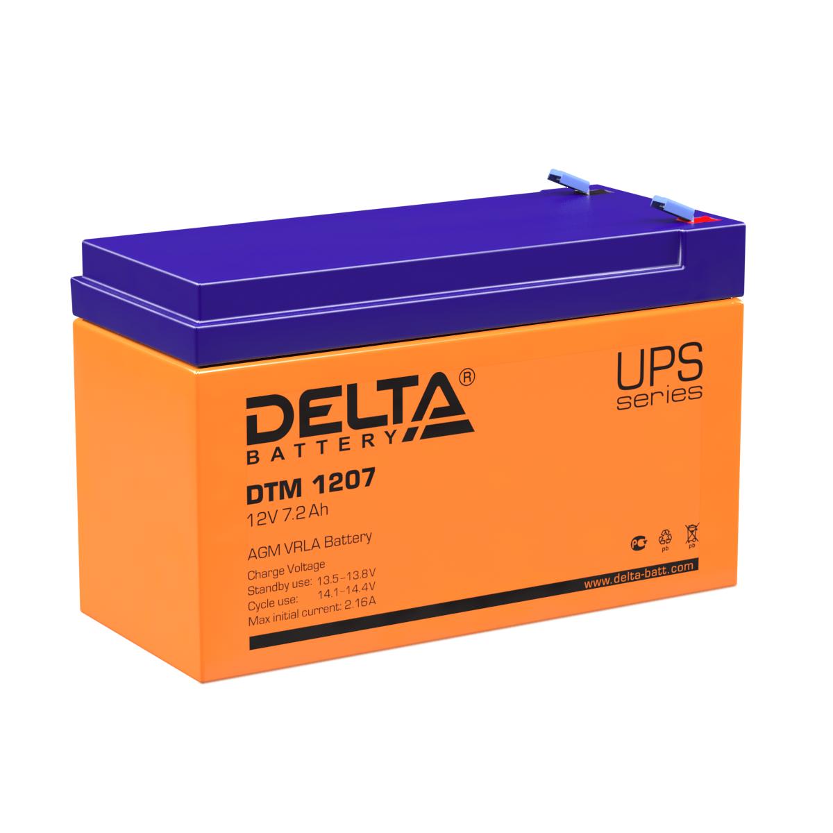 Батарея DELTA BATTERY DTM 1207 12V 7,2Ah, 4614010050004