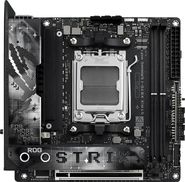 Материнская плата ASUS ROG STRIX X870-I GAMING WIFI, AM5, X870, 2*DDR5, 2*SATA, 2*M.2, 4*USB 3.2, 3*USB 2.0, 2*USB4, Type-C, 2*PCIx16, HDMI, mIATX; 90MB1IW0-M0EAY0