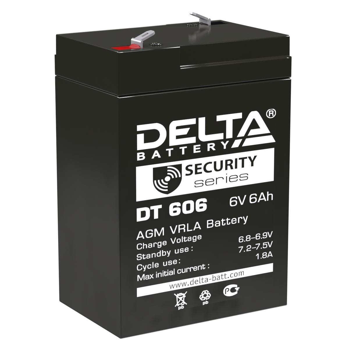 Аккумуляторная батарея DELTA BATTERY DT 606, 4614010040029