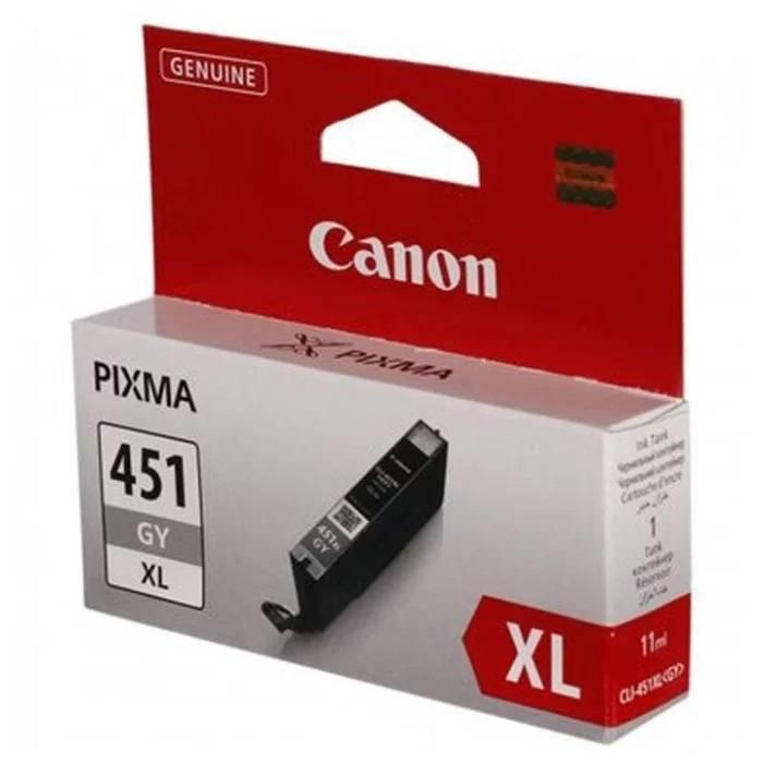 Картридж CANON CLI-451XL GY серый, увеличенной емкости 11 мл, 660 стр, 6476B001