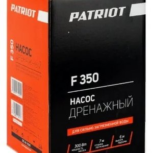 Насос дренажный PATRIOT F 350 [315302626] { /грязной воды, корпус - пластик, 300 Вт, 5000 л/час. }