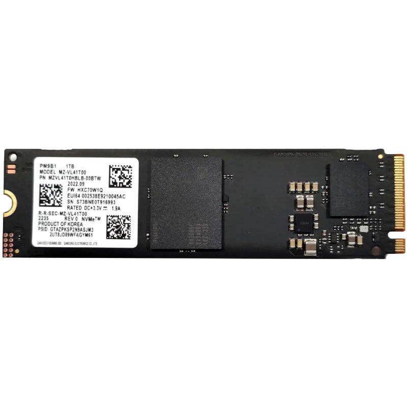 Твердотельный накопитель/ Samsung SSD PM9B1, 1024GB, M.2(22x80mm), NVMe, PCIe 4.0 x4, R/W 3600/3000MB/s, IOPs 500 000/420 000 (12 мес.), MZVL41T0HBLB-00B07