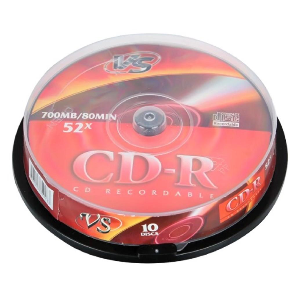 Диски VS CD-R 80 52x CB/10 (VSCDRCB1001)(620083)      