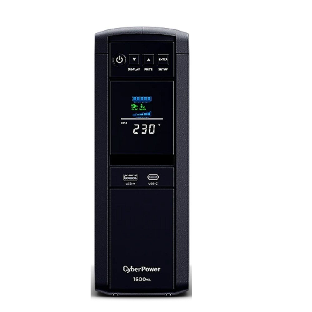 ИБП CyberPower CP1600EPFCLCD {Line-Interactive, Tower, 1600VA/1000W USB/RS-232/RJ11/45/USB/SNMPslot  charger A/С (6 EURO) 12В/9 Ач х 2  NEW}