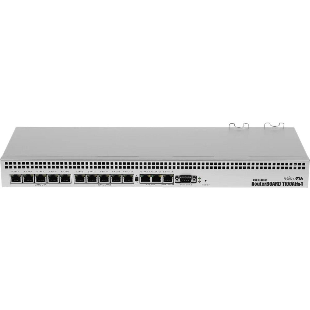 MikroTik RB1100DX4 Dude Edition Маршрутизатор проводной, в стойку, 13x 1G Ethernet, 2x SATA3, 2x M.2, 60Gb SSD, RB1100Dx4