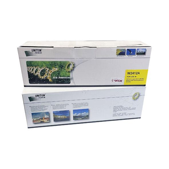 Картридж для HP Color LJ M155/ MFP M182/M183 W2412A (216A) желтый (0,85К) UNITON Premium GREEN LINE (Eco Protected)