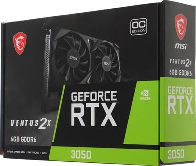 Видеокарта PCIE16 RTX3050 6GB RTX 3050 VENTUS 2X E 6G OC MSI