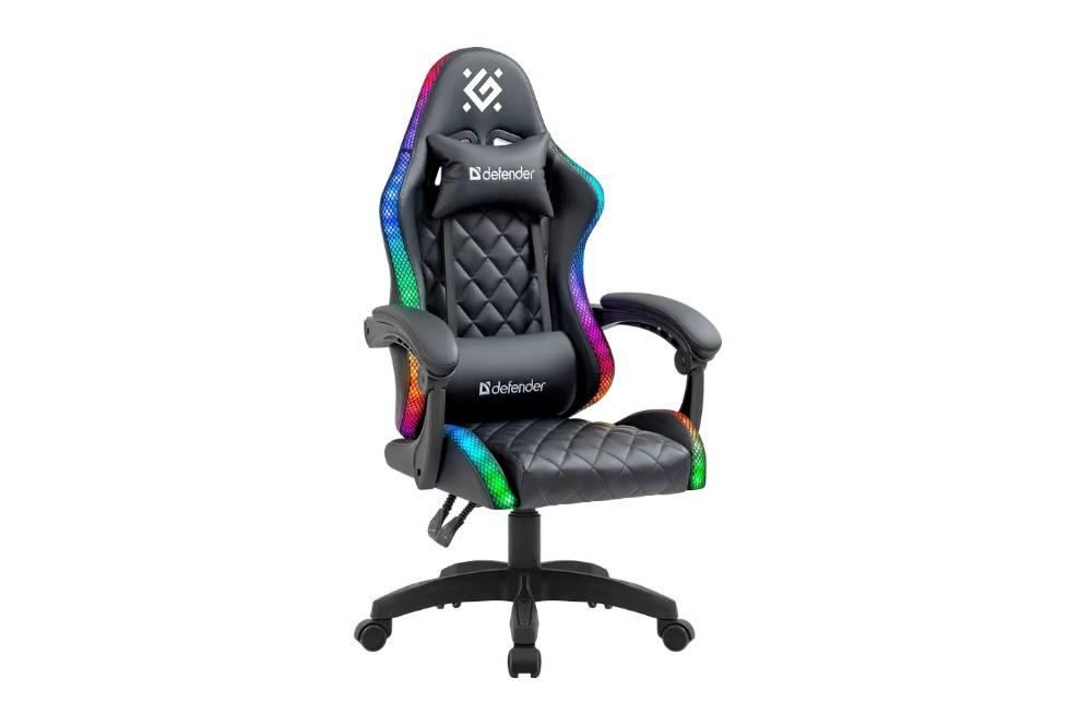 Defender Игровое кресло Energy Черный,RGB,класс 4,PU, 64559