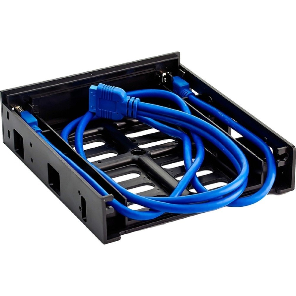 Exegate EX280445RUS Салазки (переходник) для установки HDD 2.5/3.5"  в отсек 5.25" с 2*USB3.0  Exegate  HD-2U3