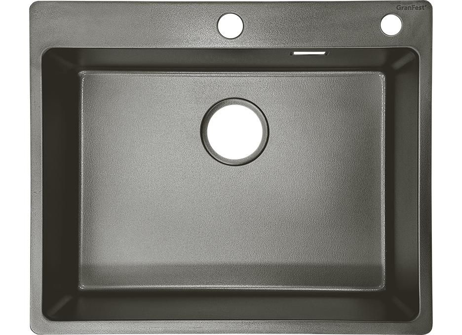 METAL 5949 titan 1 чаша 550*400*205, общий размер: 590*490*200, монтаж: универсальный, материал: нержавеющая сталь AISI 304, цвет: титан