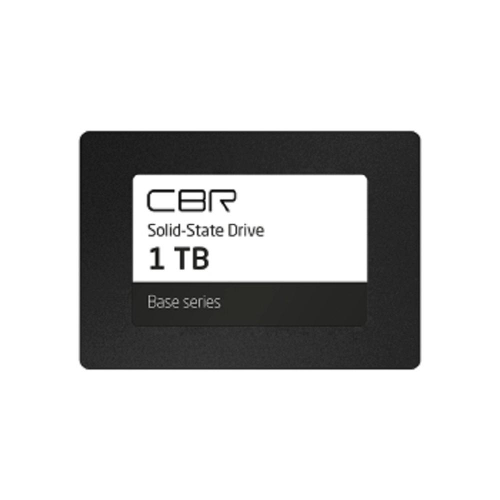 CBR SSD-001TB-2.5-BS24b, Внутренний SSD-накопитель, серия "Base", 1TB, 1024 GB, 2.5", SATA III 6 Gbit/s, 3D TLC NAND, R/W speed up to 550/500 MB/s, TBW (TB) 512, OEM