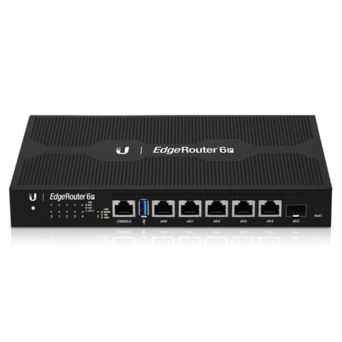 UBIQUITI ER-6P-EU Маршрутизатор 4 ядра (1 ГГц), 5х 1G RJ45, 1х SFP, раздача PoE 44 Вт