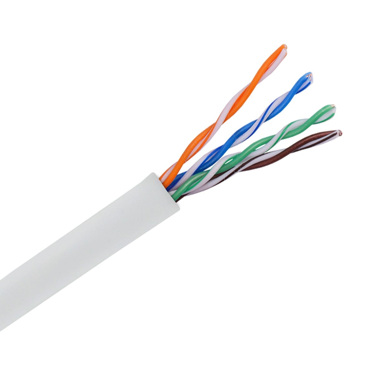 Rexant (02-0004) Кабель витая пара, U/UTP, CAT 5e, ZH нг(А)-HF, 4х2х0,52мм, 24AWG, INDOOR, SOLID, серый, 305м PRO