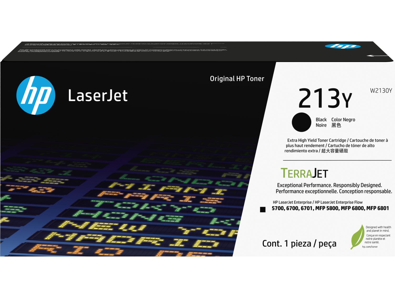 Тонер-картридж/ HP 213Y Black Extra High Yield Original LaserJet Toner Cartridge, W2130Y