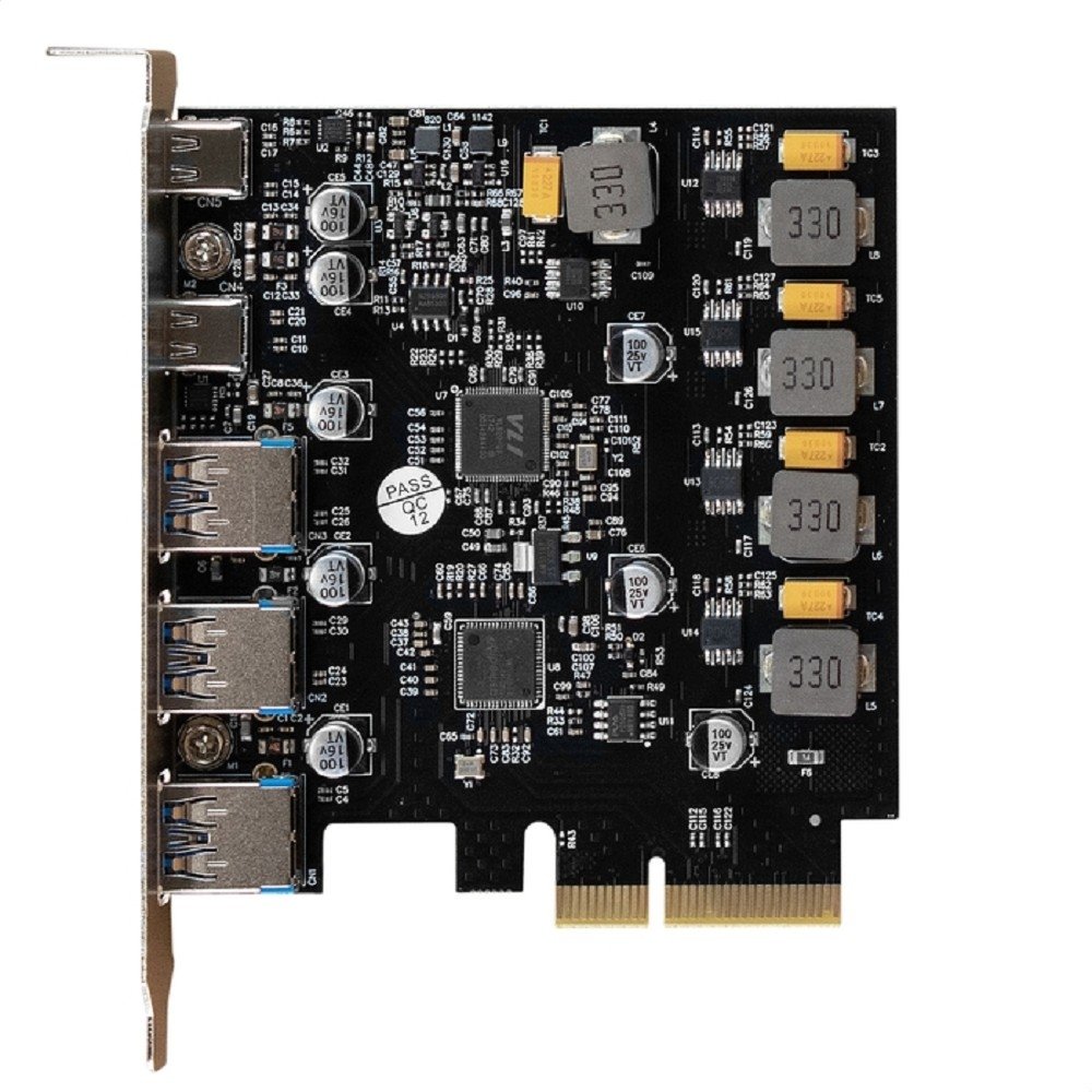 Exegate EX298301RUS Контроллер ExeGate EXE-313-3A2C (PCI-E x4 v3.0, USB3.2 Gen2 3xType-A + 2xType-C ext., SuperSpeed+ скорость до 10 Гбит/с, разъем доп.питания, ASMedia Chipset ASM3142)
