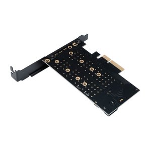 Gembird Адаптер для двух SSD M.2 (NVMe+SATA) в разъем PCI-e, коробка (MF-PCIE-NVME-SATA)