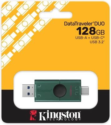 Kingston DataTraveler Duo Gen. 2, 128 ГБ, OTG USB 3.2 gen.1 & Type-C, DTDEG2/128GB